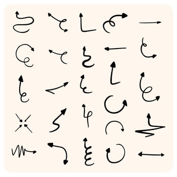 Ultimate Hand-Drawn Doodle Extravaganza Arrows, Bubbles vector