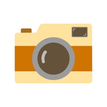 Hand draw camera on white background. vector