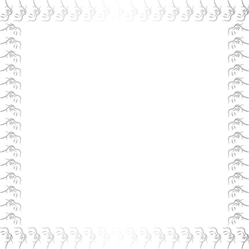 Aesthetic frame. woman fashion frame for text. Simple template element for design, invitation vector