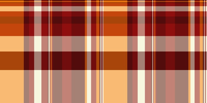 Lined check textile plaid, geometrical seamless fabric . Real background texture tartan pattern in red and orange colors. vector
