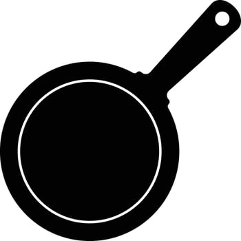 frying pan icons. frying pan kitchen utensil. cooking themes sign. kitchen preparation tools. vector