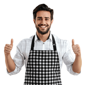 Photo of adult man show thumb-up great perfect service png