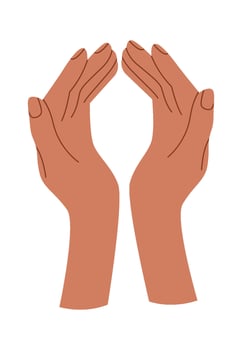 Hands Holding Gesture vector