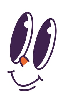 Cartoon Face Icon Flat Illustration vector