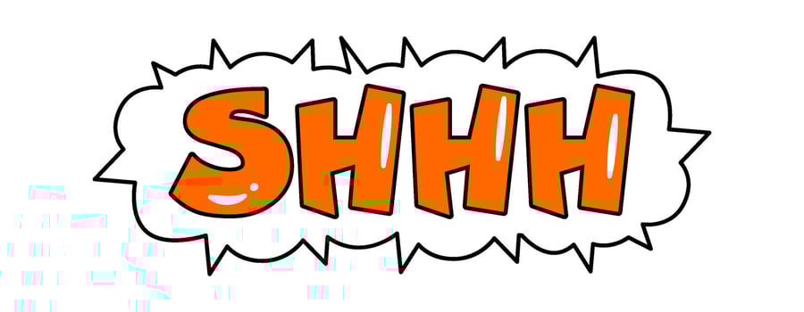 Shhh Comic Sticker vector