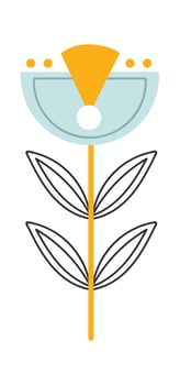 Abstract Round Flower Illustration vector