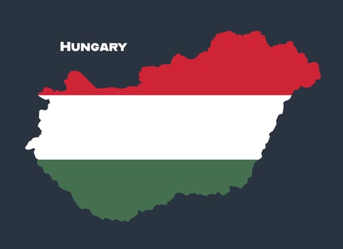 Illustration of the national flag of Hungary with its horizontal red, white, and green stripes. Suitable for educational, cultural, graphic design, or patriotic themes. vector