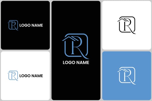 Modern Real Estate R Letter Logo vector
