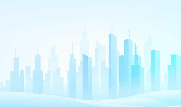 Abstract city skyline illustration vector