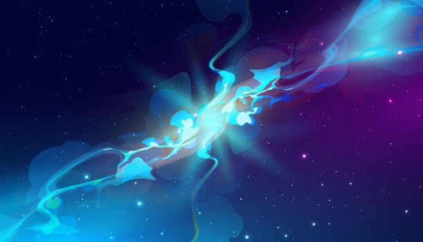 Colorful abstract cosmic artwork vector