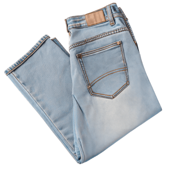 Light blue faded skinny jeans folded png