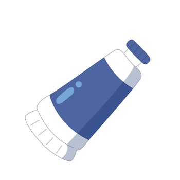 a tube of blue toothpaste on a white background vector
