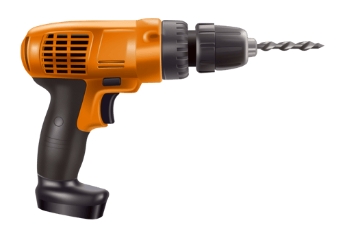 Orange Drill Isolated on Transparent Background png