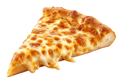 Cheese Cheesy Pizza Slice Isolated on Transparent Background png