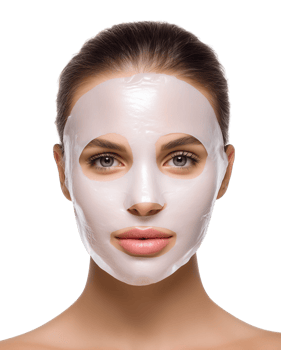 Woman Face with Facial Mask Isolated on Transparent Background png