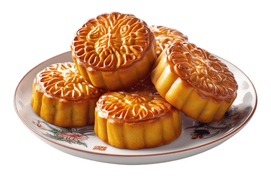 Small Mooncakes for Mid Autumn Festival Isolated on Transparent Background png