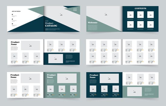 Creative product catalog design print ready product catalogue layout vector