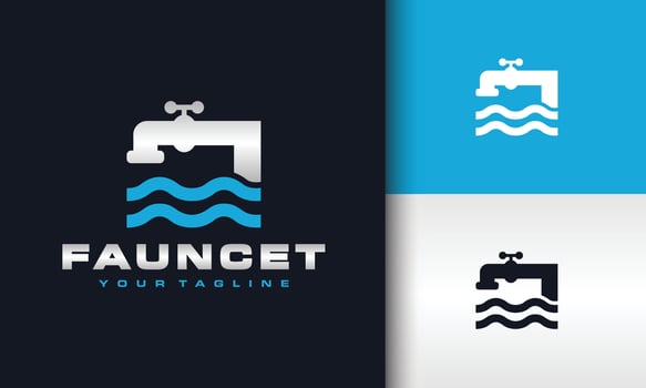 water tap logo vector