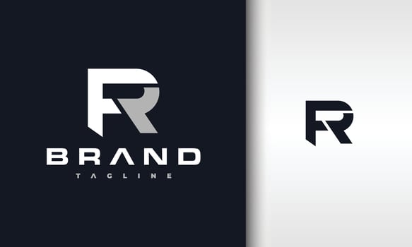 initial monogram letter FR logo vector