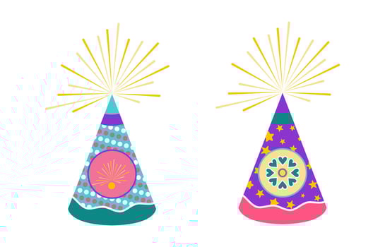 Diwali festival collection with fireworks in flat style. Deepavali illustration for creative design needs vector