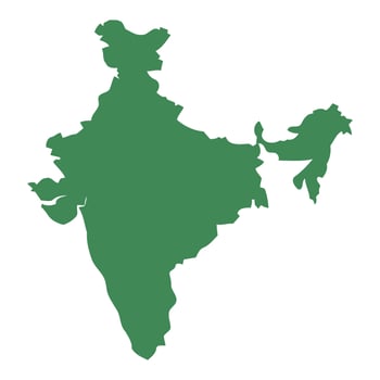 India National Map Silhouette vector