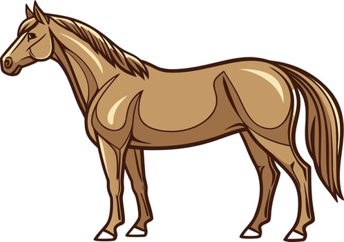 Stunning colorful horse design showing natural textures vector