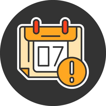 Calendar event Notification Grey Circle Icon vector