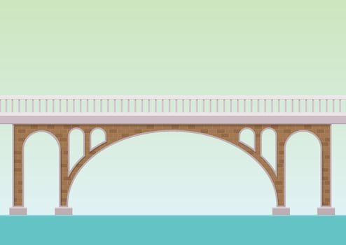 stone bridge side view vector