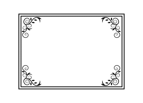 Elegant Floral Frame Border Design for Branding vector