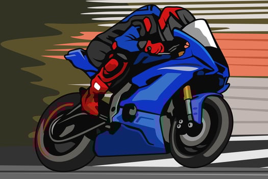 Racing MotorSport Illustration Design Colored Art vector