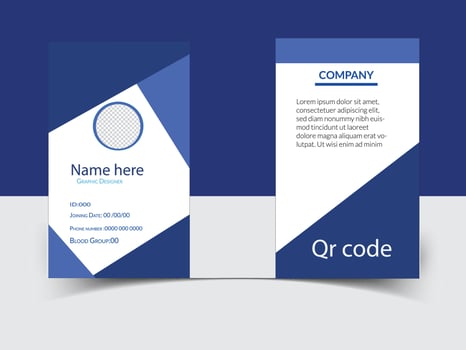 Business man Id card, student id card, police id card officer id card creative design file fully editable. vector