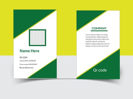Business man Id card, student id card, police id card, officer id card creative design file fully editable. vector