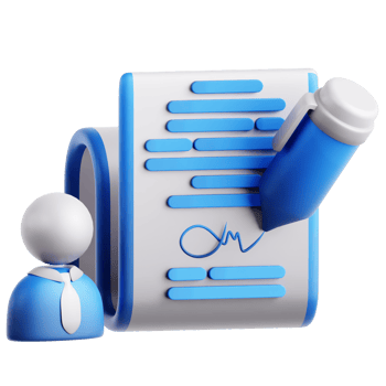 Contract 3D Illustration png