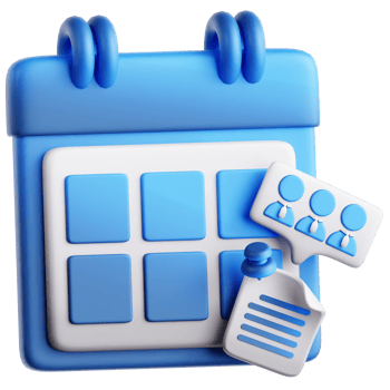 meeting schedule 3D Illustration png