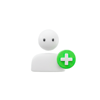 A white person with a green plus sign on his head png