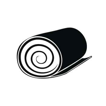 A black and white illustration of a roll of paper vector