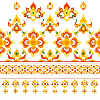 thai ornamental pattern vector
