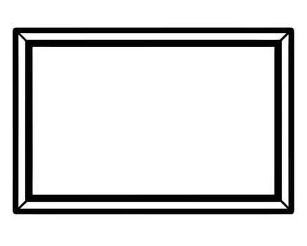 Simple Black Rectangular Frame, Clean Minimalist Design, Perfect for Mockups and Presentations, Modern and Elegant Border, Isolated on White Background vector