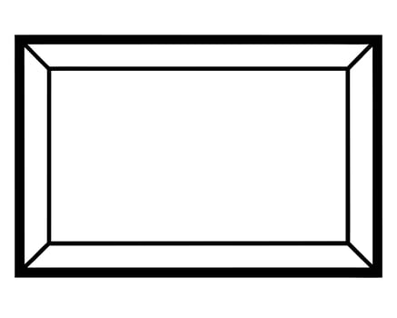Simple Black Rectangular Frame, Minimalist Design, Blank Template for Image or Text, Clean and Modern Style, Perfect for Mockups and Presentations vector