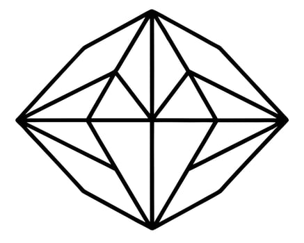 Elegant Geometric Diamond Line Art A Minimalist, Chic Design for Luxury Branding and Modern Decor vector