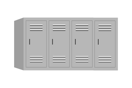 Storage locker illustration. Cabinet. Locker clip art. Classroom locker. Office locker. vector
