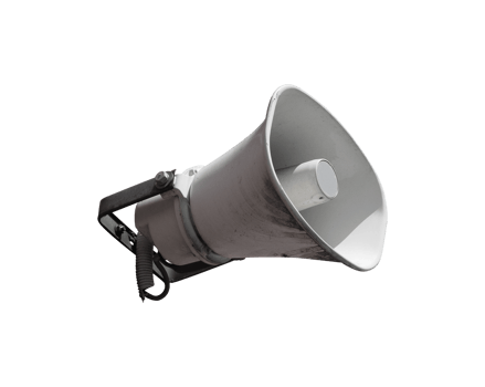 rusty white megaphone isolated element png
