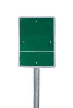 blank green road sign mockup isolated png