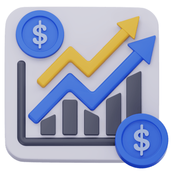 3D Financial Growth Icon png