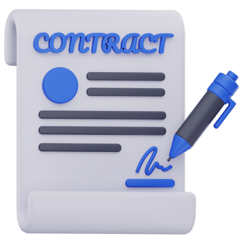 3D Business Contract Icon png