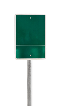 green road sign mockup isolated png