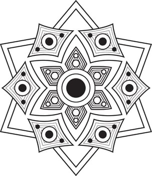 Intriguing Mandala Pattern for Coloring Books and Zen Moments vector