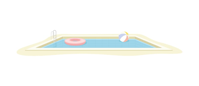 Swimming Pool or Swimming Bath as Structure with Ground Water Illustration vector