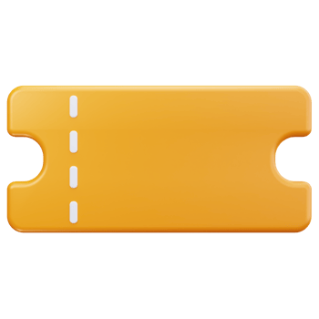 3D Icon Event Ticket Admission Pass png