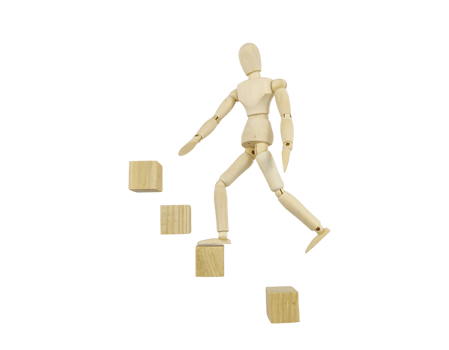 Minimalist Concept Wooden Figure with Plain Block Representing Potential and Creativity png